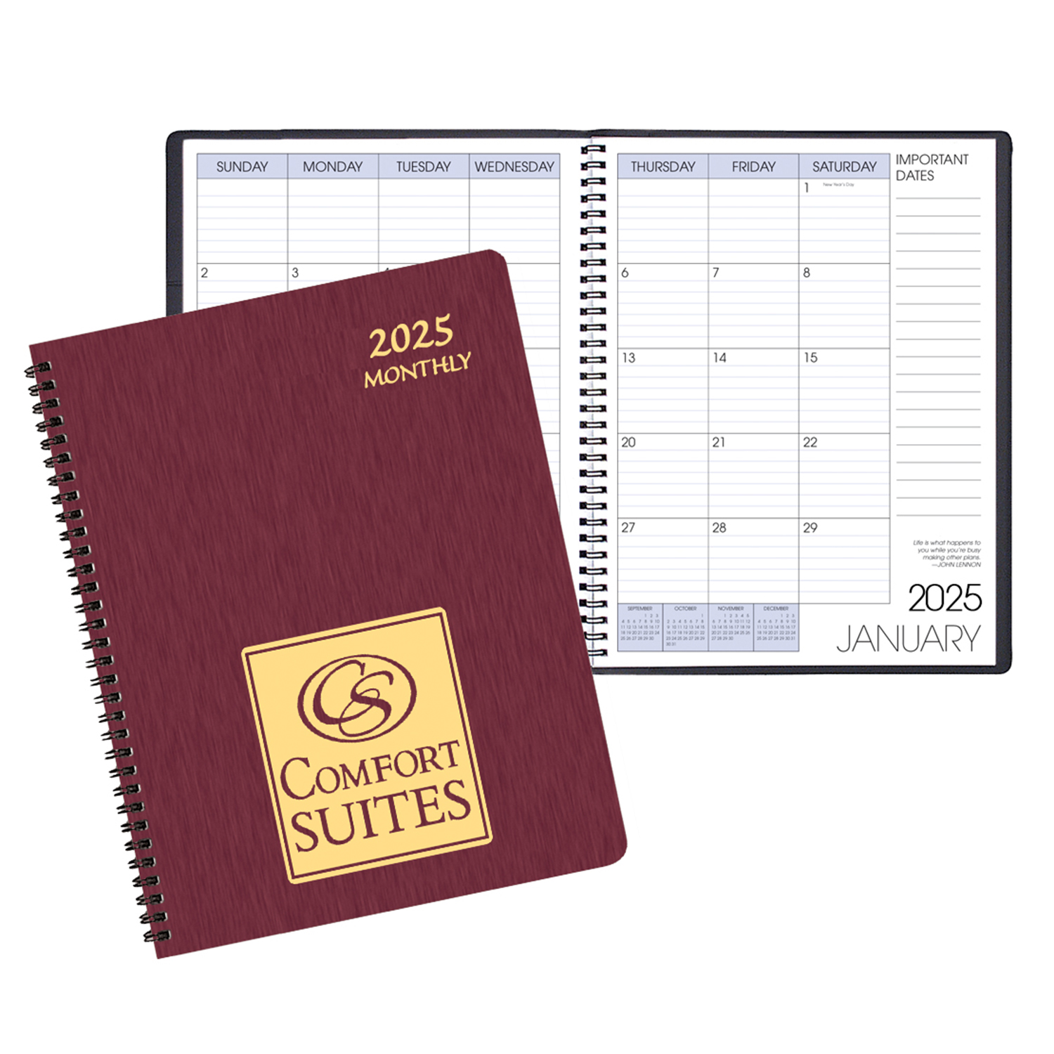 Monthly Desk Appointment Calendar/Planner w/ Shimmer Cover 1