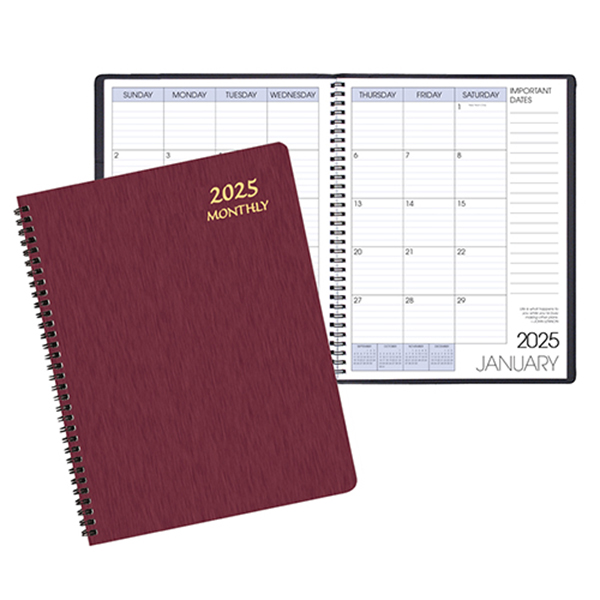 Monthly Desk Appointment Calendar/Planner w/ Shimmer Cover 1