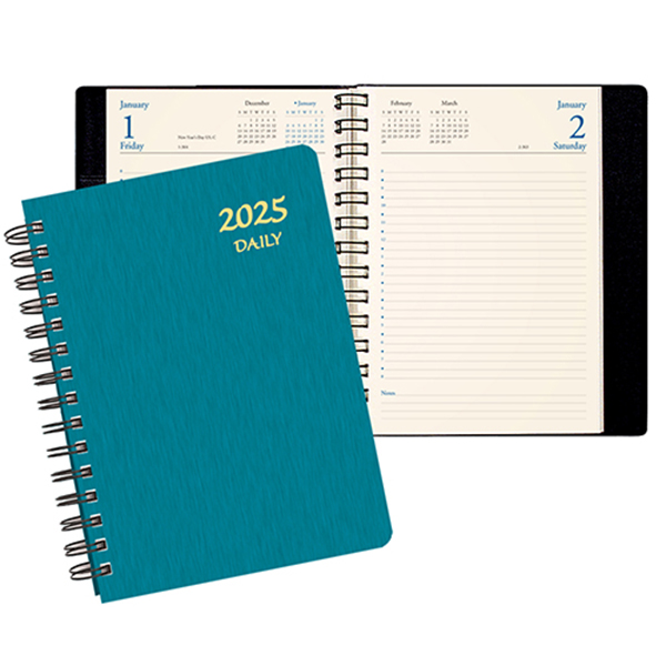 Daily Classic Wire Bound Diary w/ Shimmer Cover 1