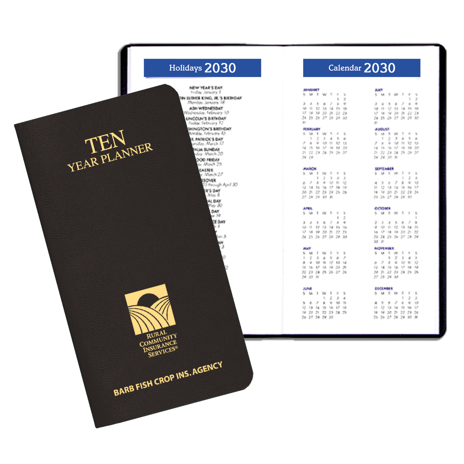 10 Year Reference Planner w/ Leatherette Cover 1