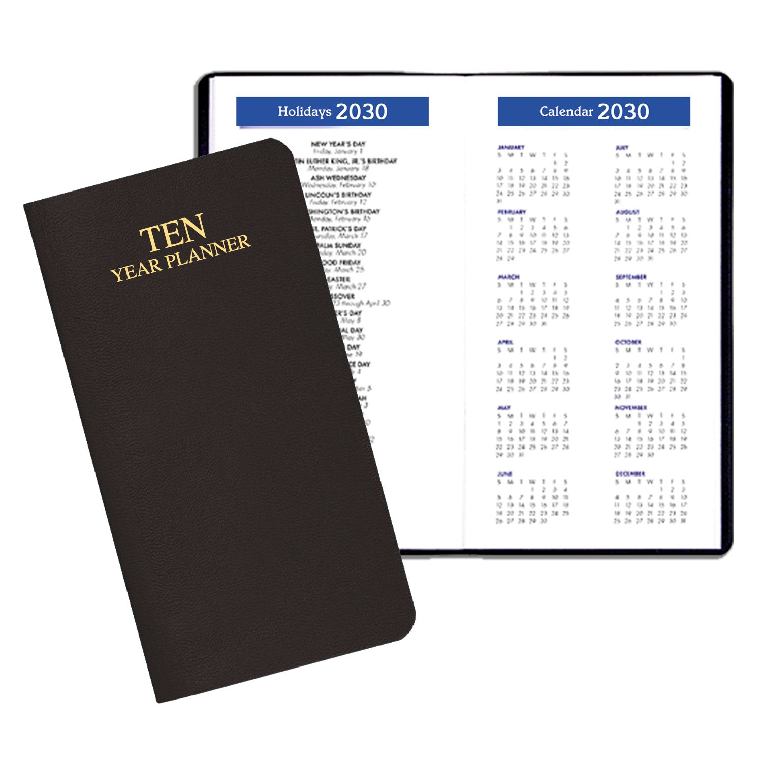 10 Year Reference Planner w/ Leatherette Cover 1
