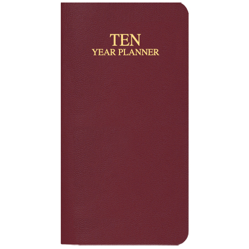 10 Year Reference Planner w/ Leatherette Cover 1