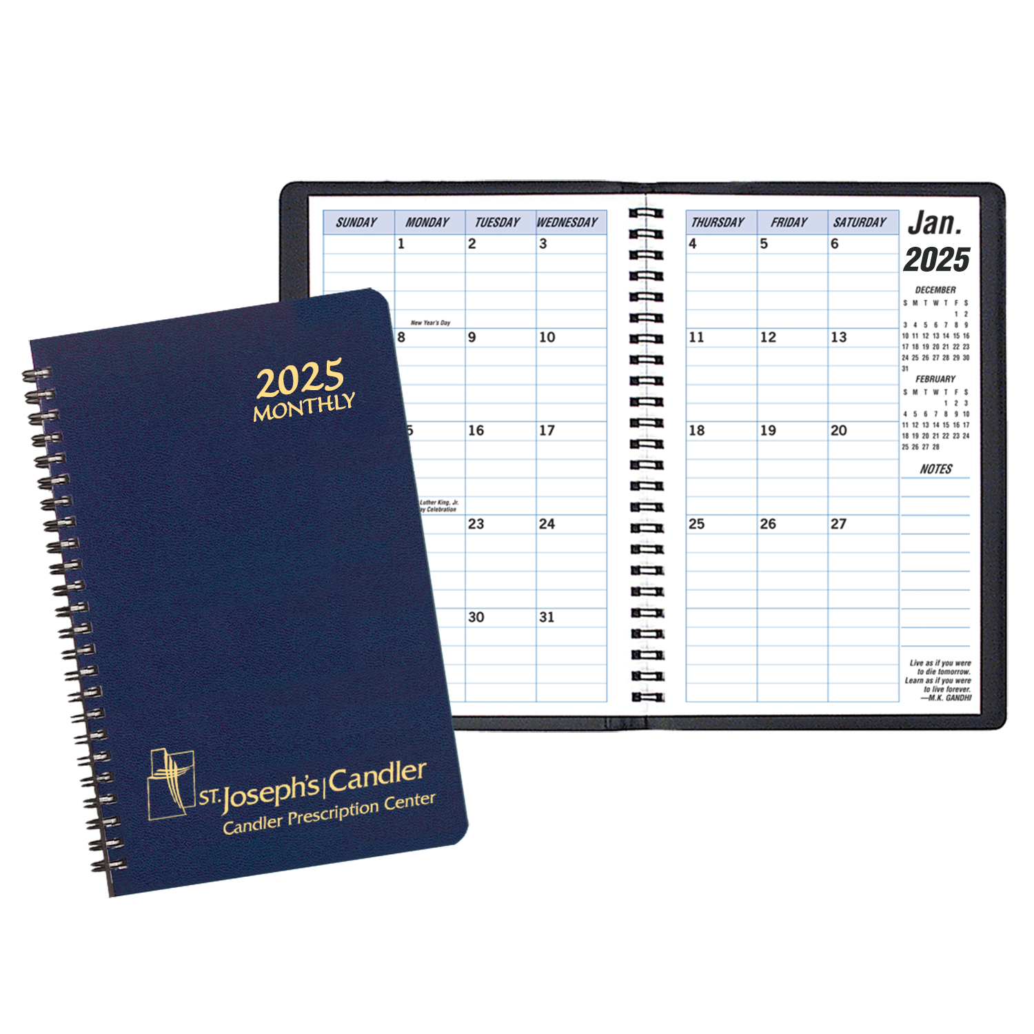 Monthly Desk Appointment Planner w/ Leatherette Cover 1