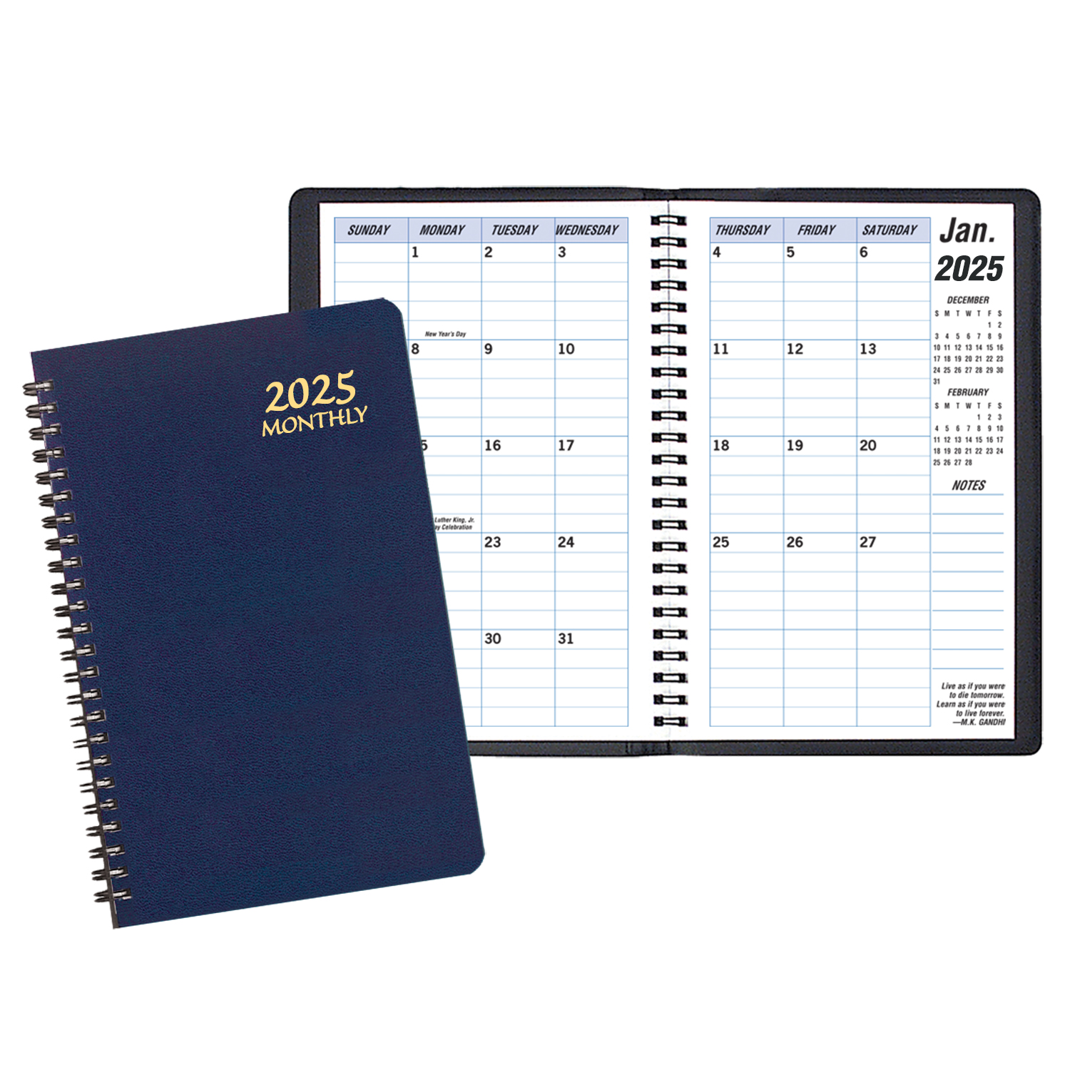 Monthly Desk Appointment Planner w/ Leatherette Cover 1