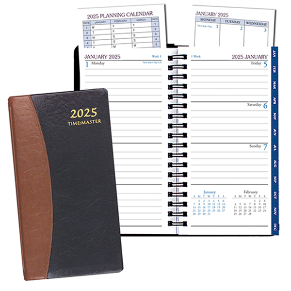 Time Management Pocket Planner w/ Carriage Vinyl Cover 1