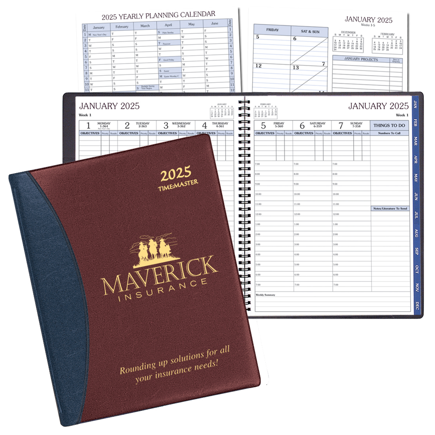Time Management Planner w/ Carriage Vinyl Cover 1