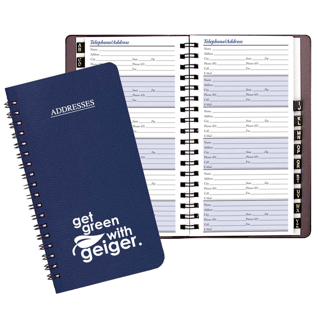 Medium Address Book w / Leatherette Cover 1