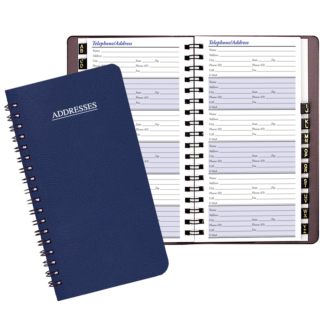 Medium Address Book w / Leatherette Cover 1