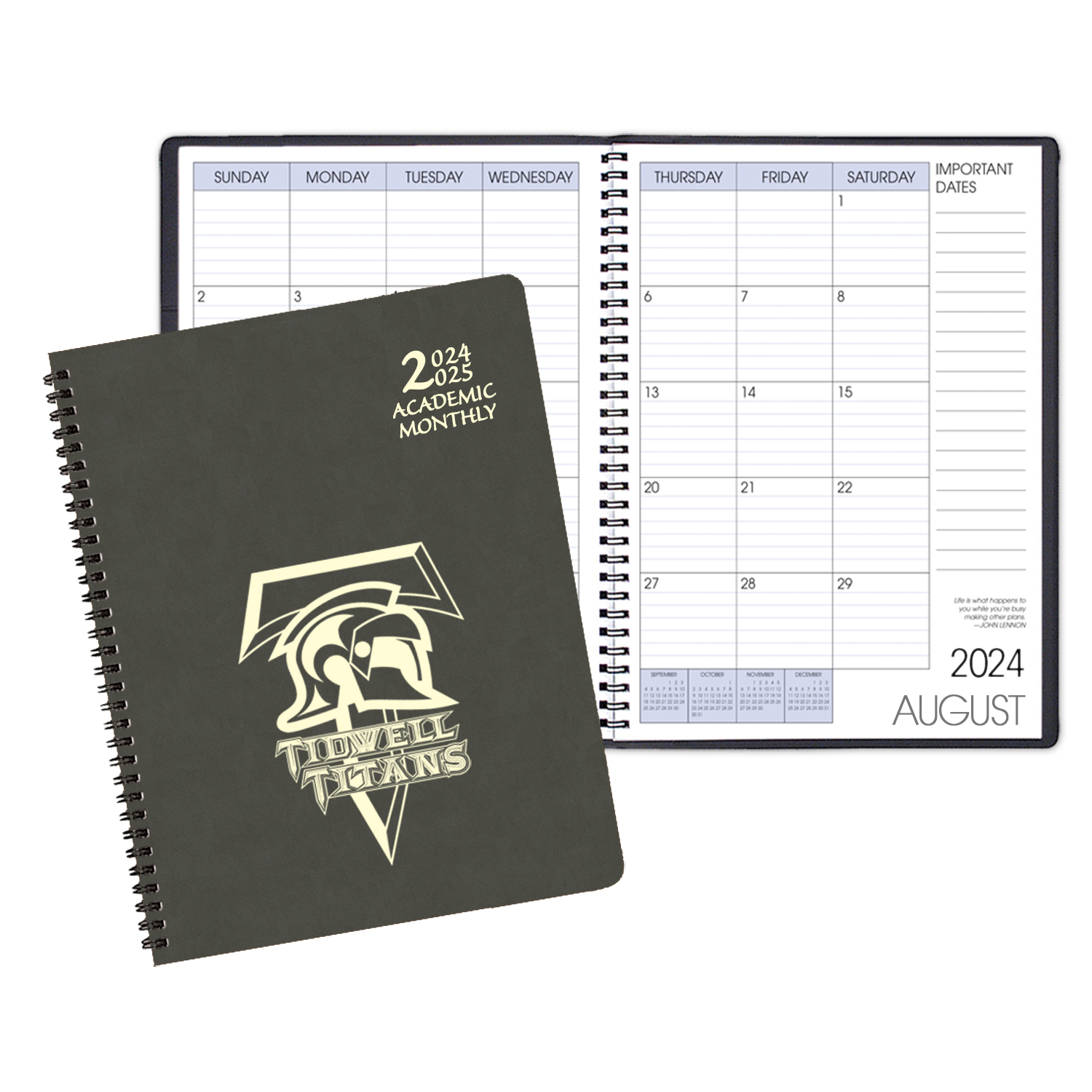 Academic Wire Bound Monthly Appointment Planner w/ Canyon Cover 1