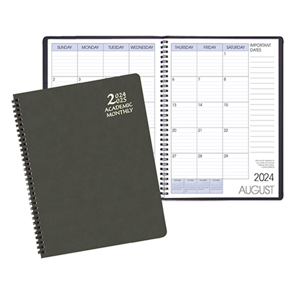 Academic Wire Bound Monthly Appointment Planner w/ Canyon Cover 1
