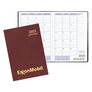 Monthly Desk Saddle Stitched Appointment Planner W/ Leatherette Cover 1 Monthly Desk Saddle Stitched Appointment Planner W/ Leatherette Cover 1