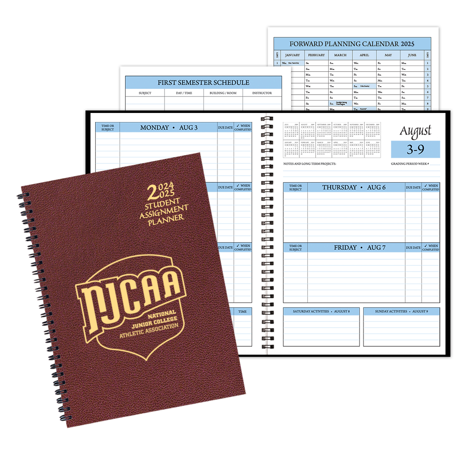 Student Assignment Planner w/ Leatherette Cover 1