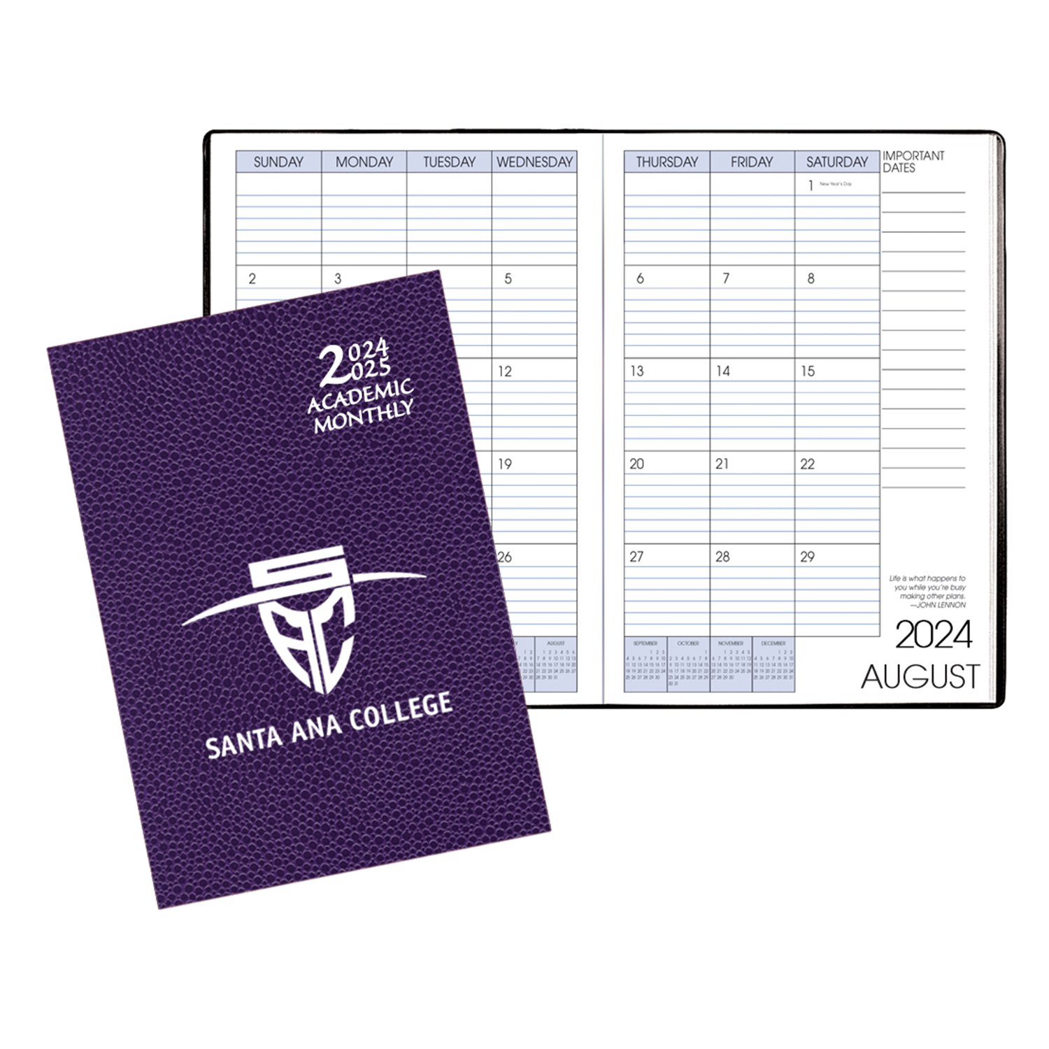 Academic Monthly Planner w/ Cobblestone Cover 1