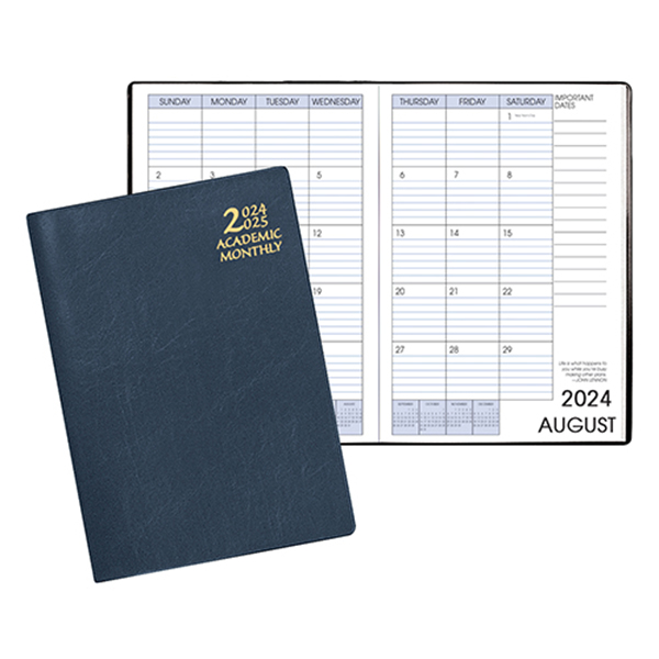 Academic Monthly Planner w/ Continental Vinyl Cover 1