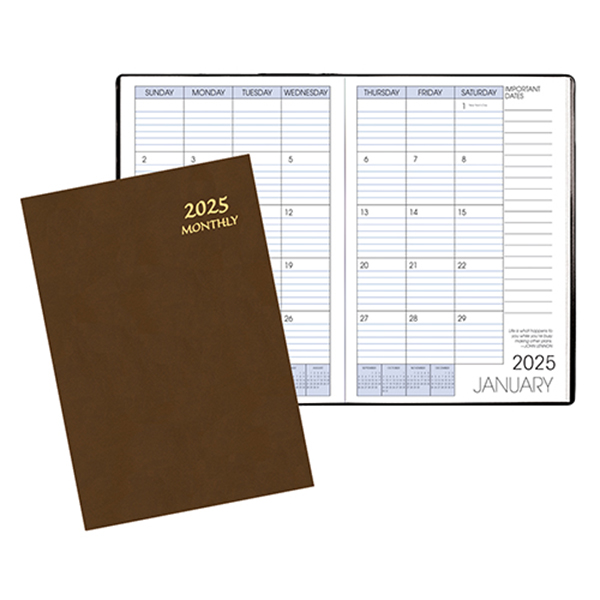 Monthly Desk Saddle Stitched Appointment Planner w/ Canyon Cover 1