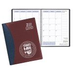 Academic Wire Bound Monthly Desk Planner w/ Carriage Vinyl Cover 1 Academic Wire Bound Monthly Desk Planner w/ Carriage Vinyl Cover 1