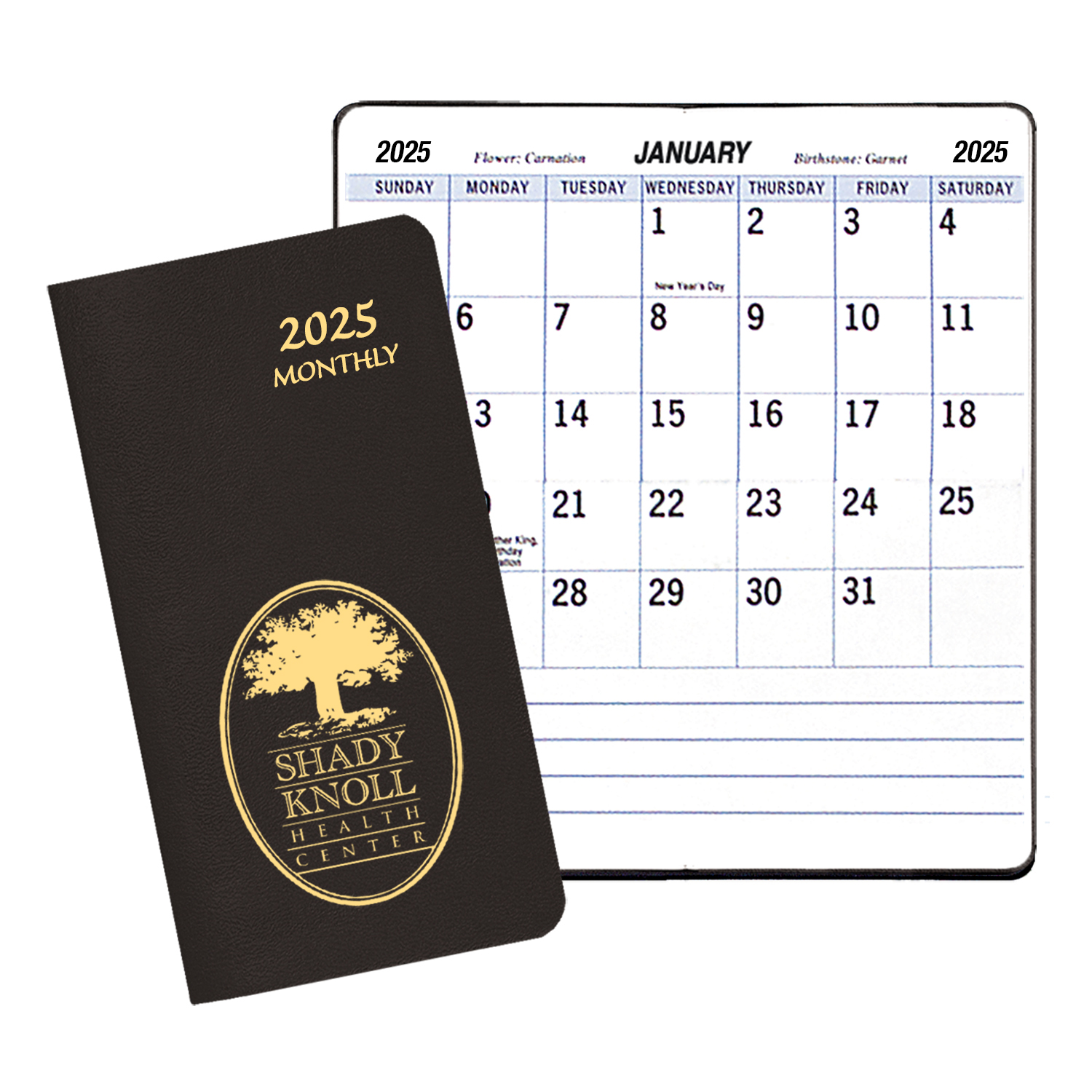 Large Print Monthly Pocket Planner w/ Leatherette Cover 1