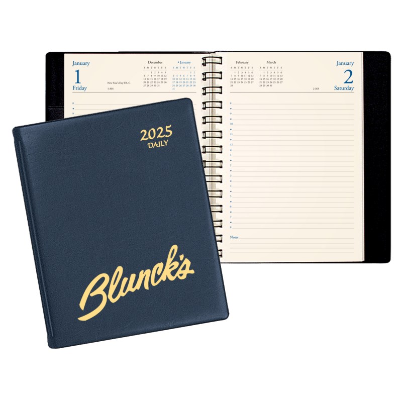 Daily Classic Wire Bound Diary w/ Continental Vinyl Cover 1 Daily Classic Wire Bound Diary w/ Continental Vinyl Cover 1