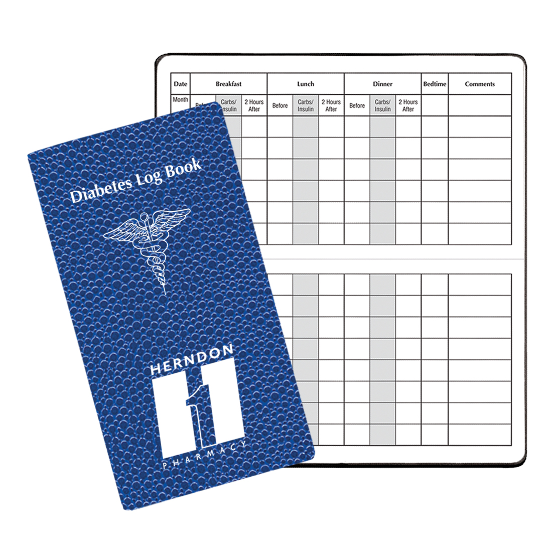 Diabetes Log Book w/ Cobblestone Cover 1