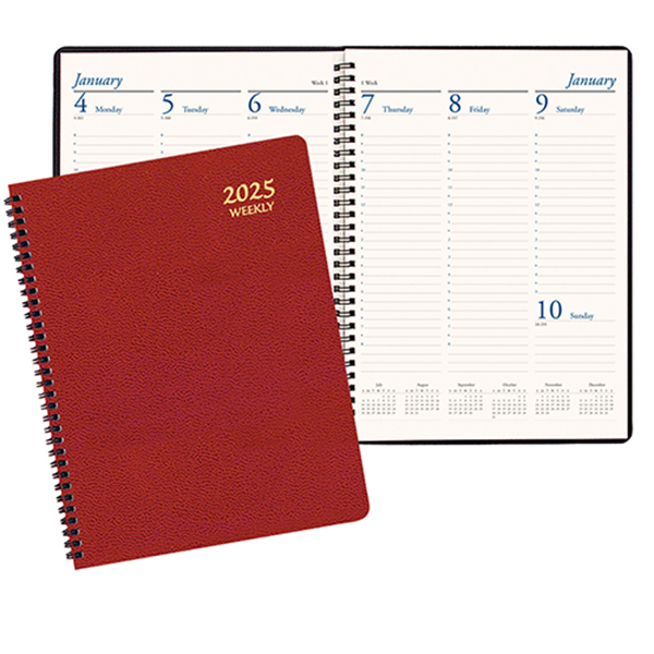 Professional Weekly Desk Appointment Planner w/ Leatherette Cover 1