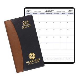 Academic Monthly Pocket Planner w/ Carriage Vinyl Cover 1 Academic Monthly Pocket Planner w/ Carriage Vinyl Cover 1