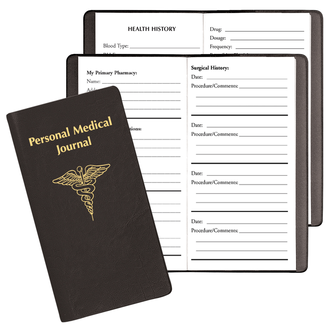 Personal Medical Journal w/ Continental Vinyl Cover 1