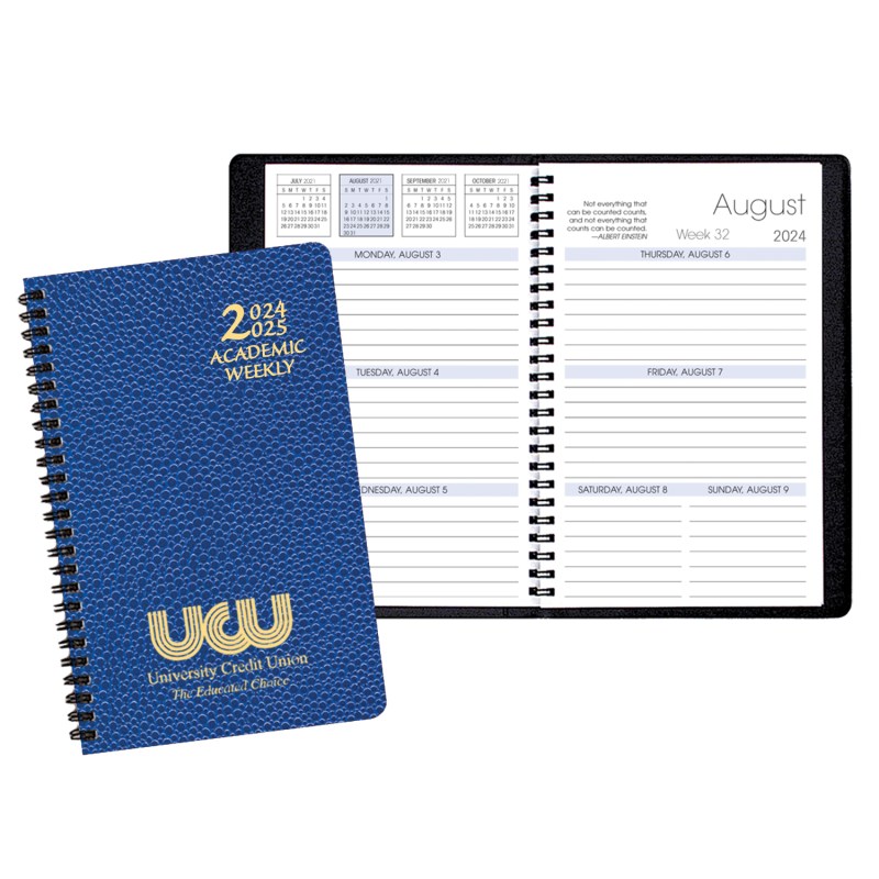 Academic Weekly Planner w/ Cobblestone Cover 1 Academic Weekly Planner w/ Cobblestone Cover 1