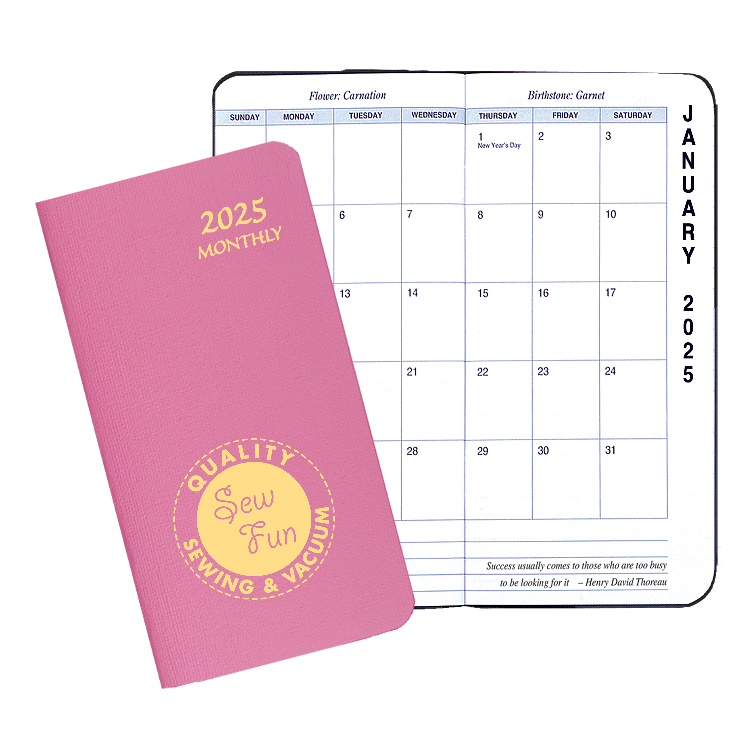 Monthly Pocket Planner w/ Twilight Cover - Upright Format 1