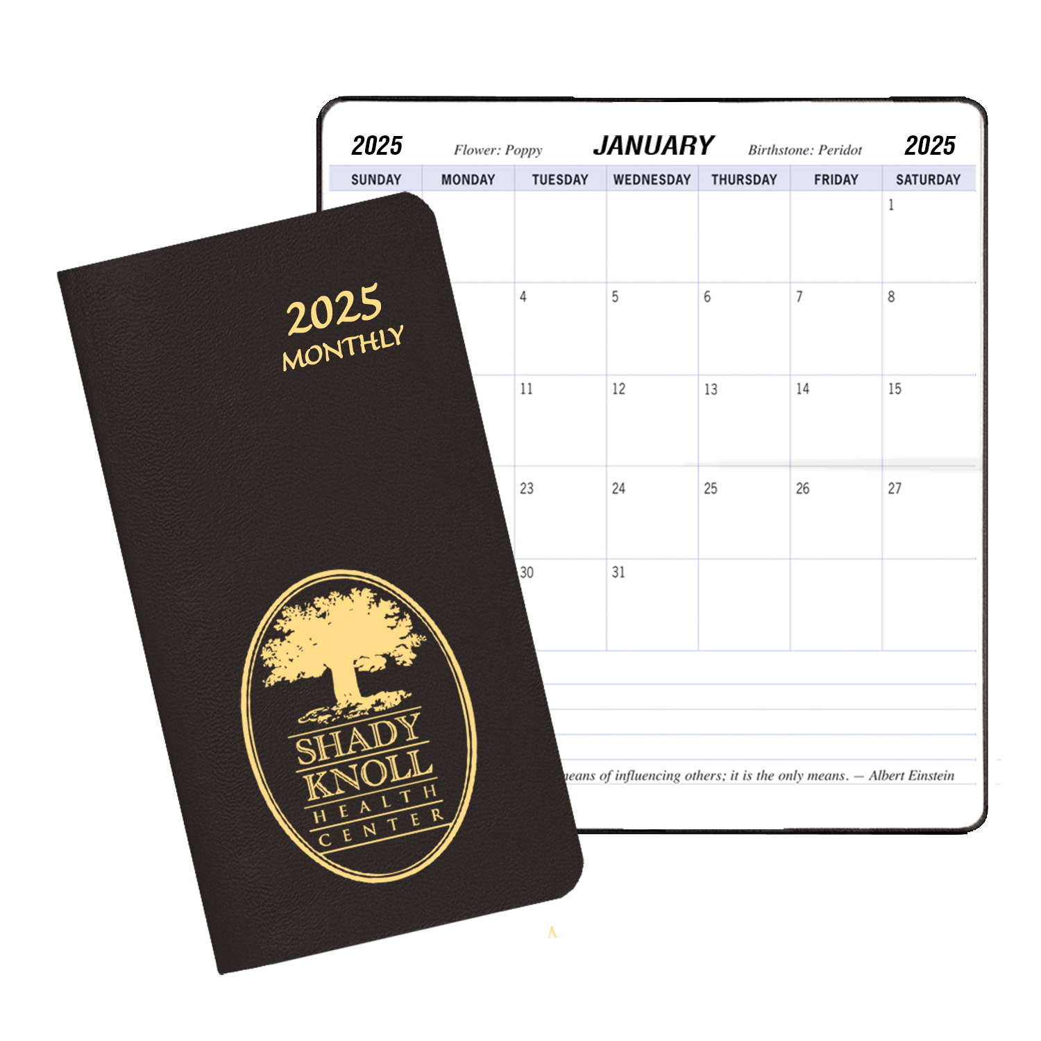 Monthly Pocket Planner w/ Leatherette Cover 1