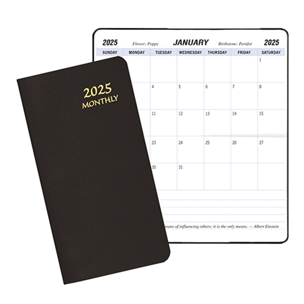 Monthly Pocket Planner w/ Leatherette Cover 1