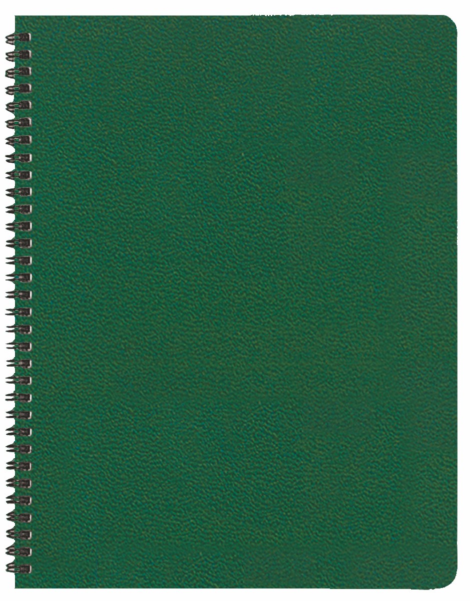 Monthly Desk Wire Bound Appointment Calendar/Planner w/ Leatherette Cover 1