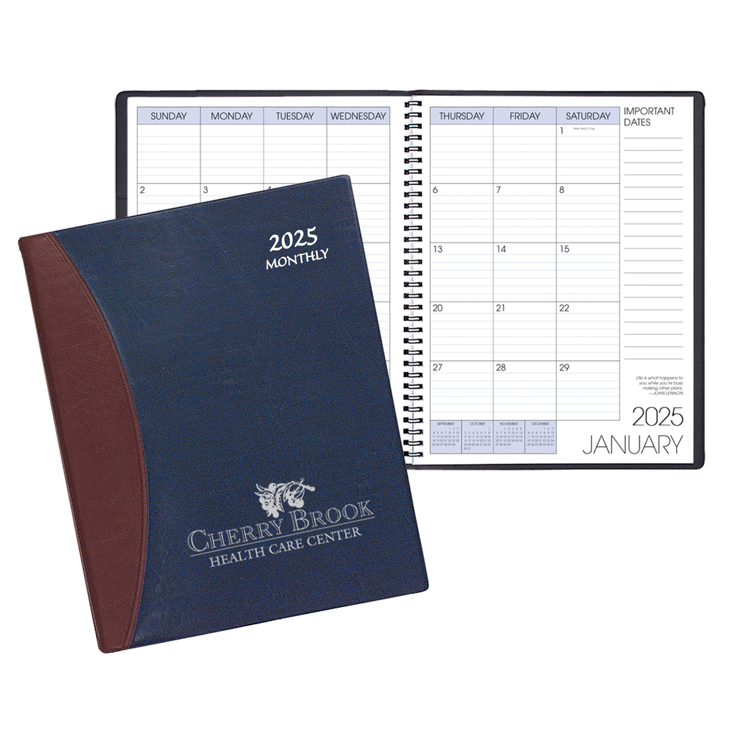 Monthly Desk Appointment Calendar w/ Carriage Vinyl Cover 1