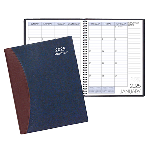 Monthly Desk Appointment Calendar w/ Carriage Vinyl Cover 1