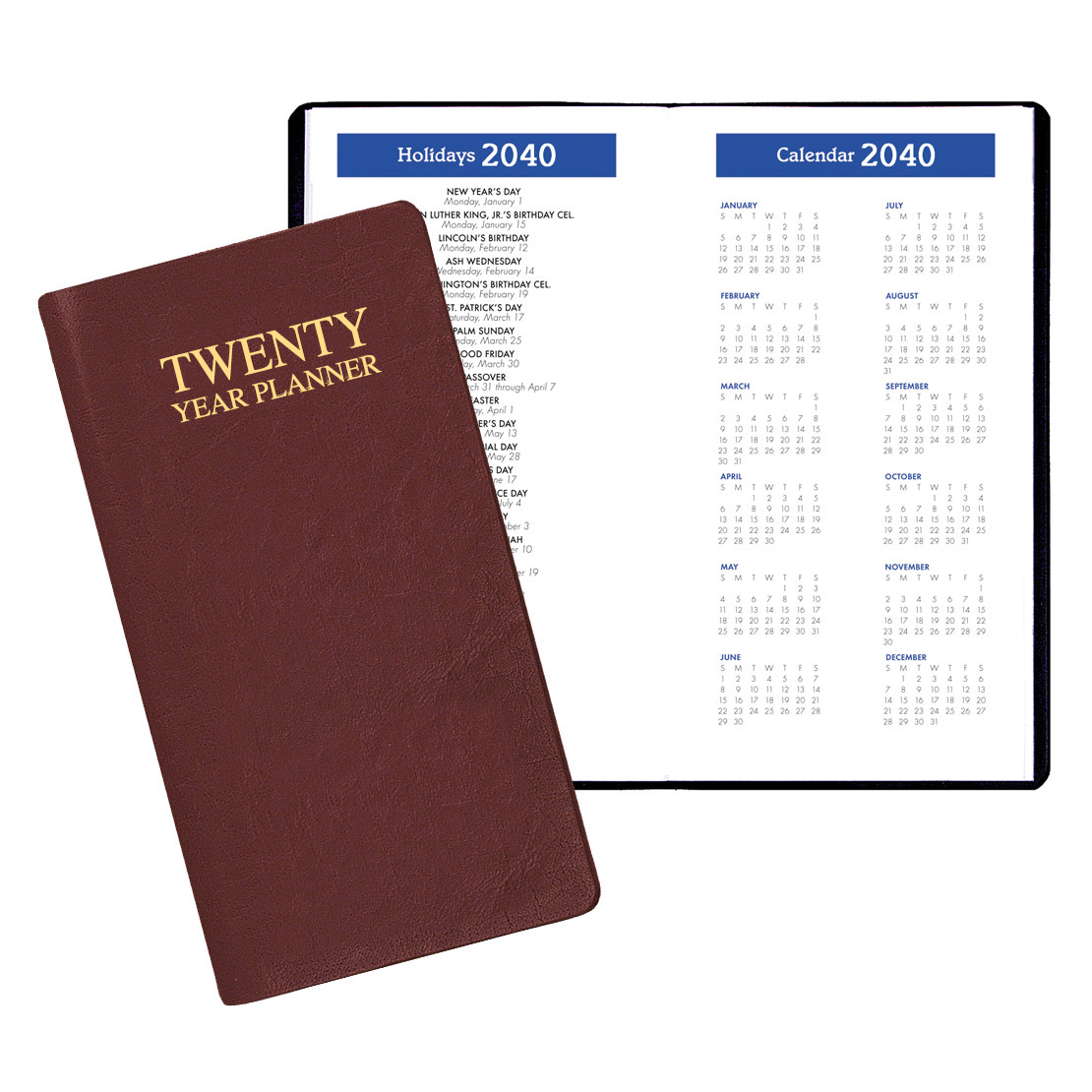 20 Year Reference Planner w/ Continental Vinyl Cover 1