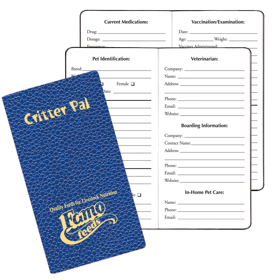 Critter Pal-Pet Information Journal/ Cobblestone Covers 1