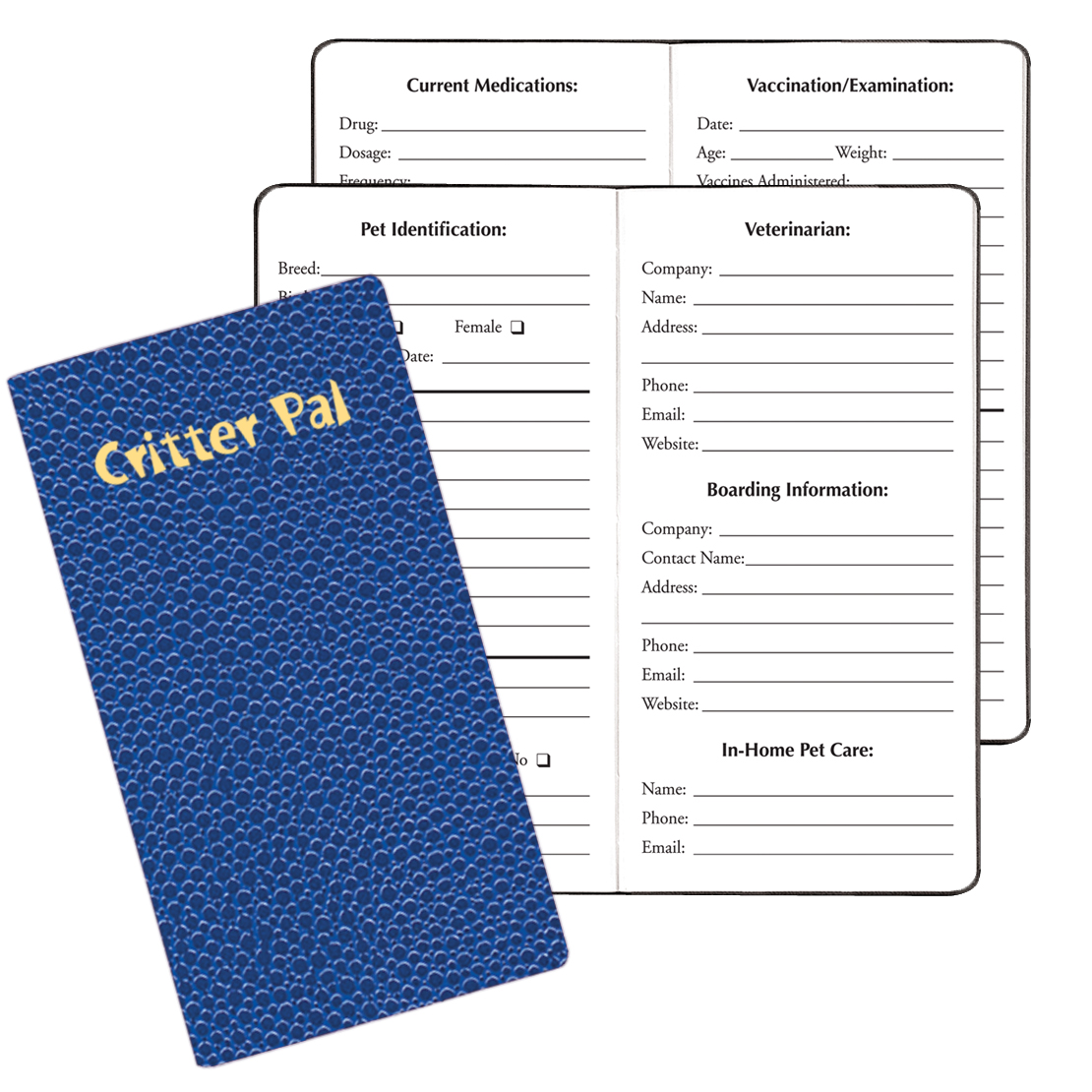 Critter Pal-Pet Information Journal/ Cobblestone Covers 1
