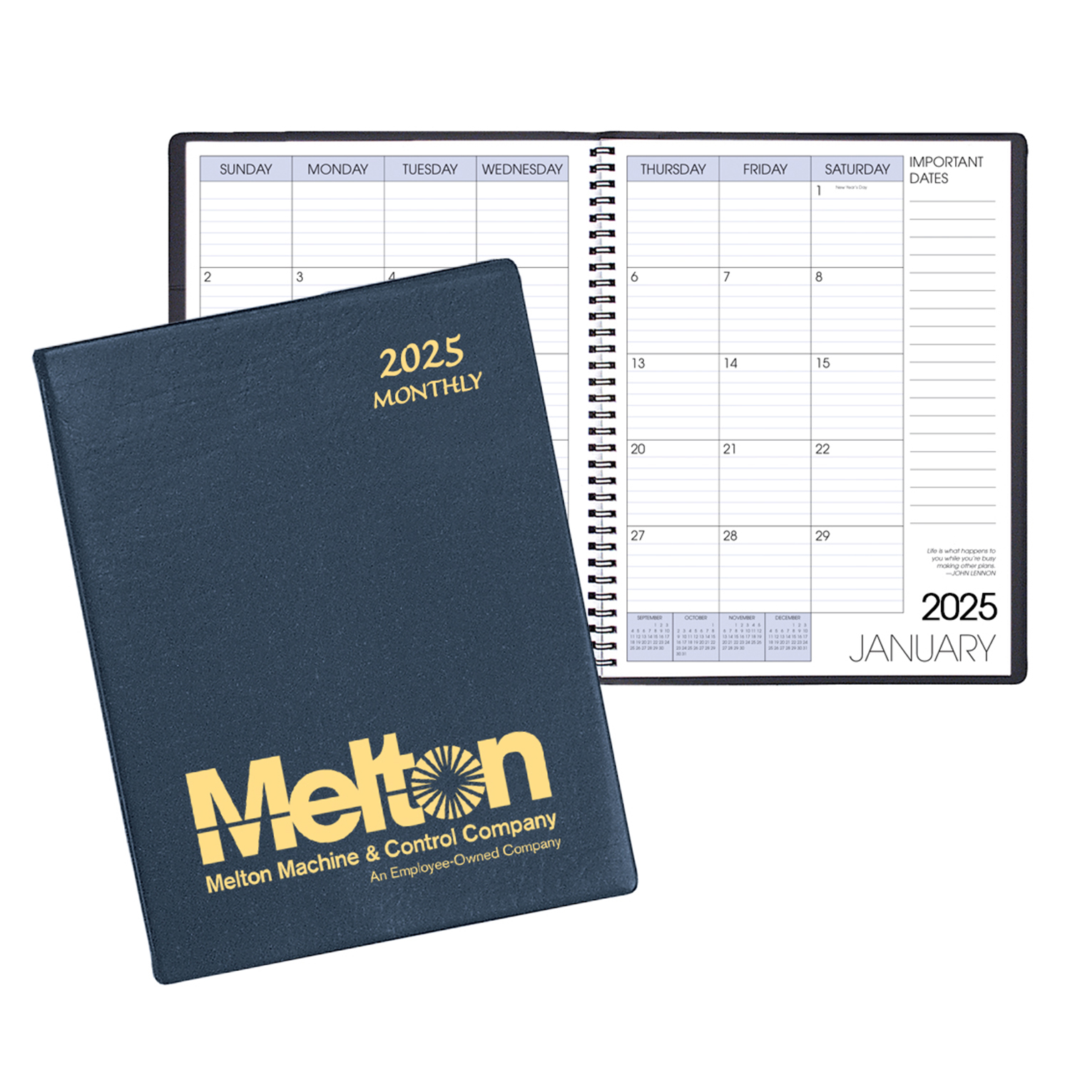 Monthly Desk Appointment Calendar/Planner w/ Continental Vinyl Cover 1