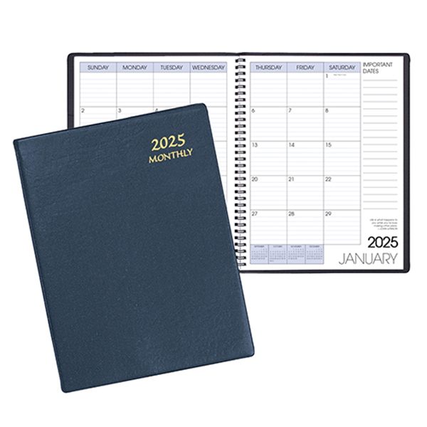 Monthly Desk Appointment Calendar/Planner w/ Continental Vinyl Cover 1
