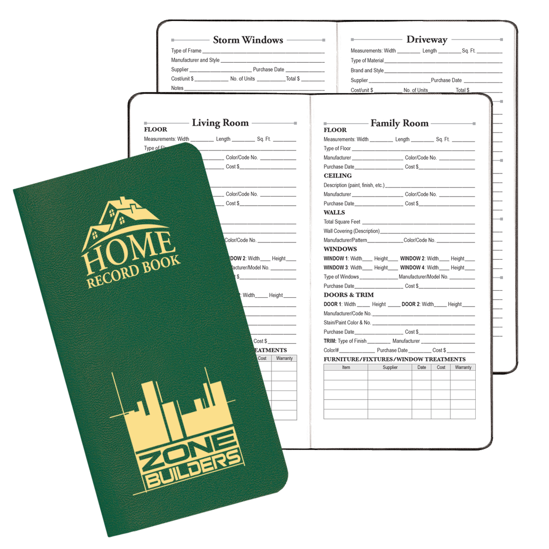 Home Record Book w/ Leatherette Cover 1