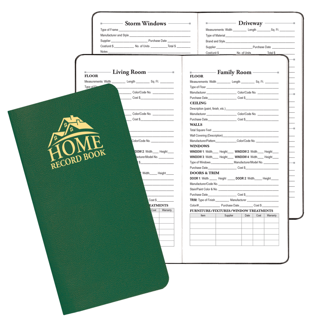 Home Record Book w/ Leatherette Cover 1