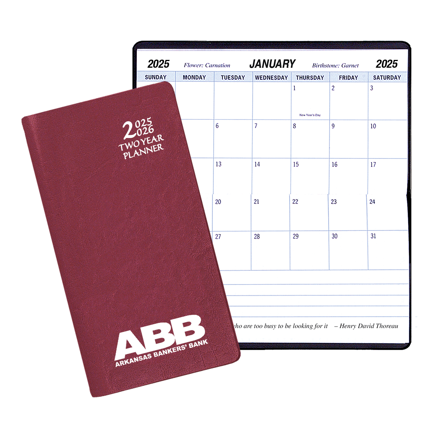 Two Year Pocket Planner w/ Continental Vinyl Cover 1