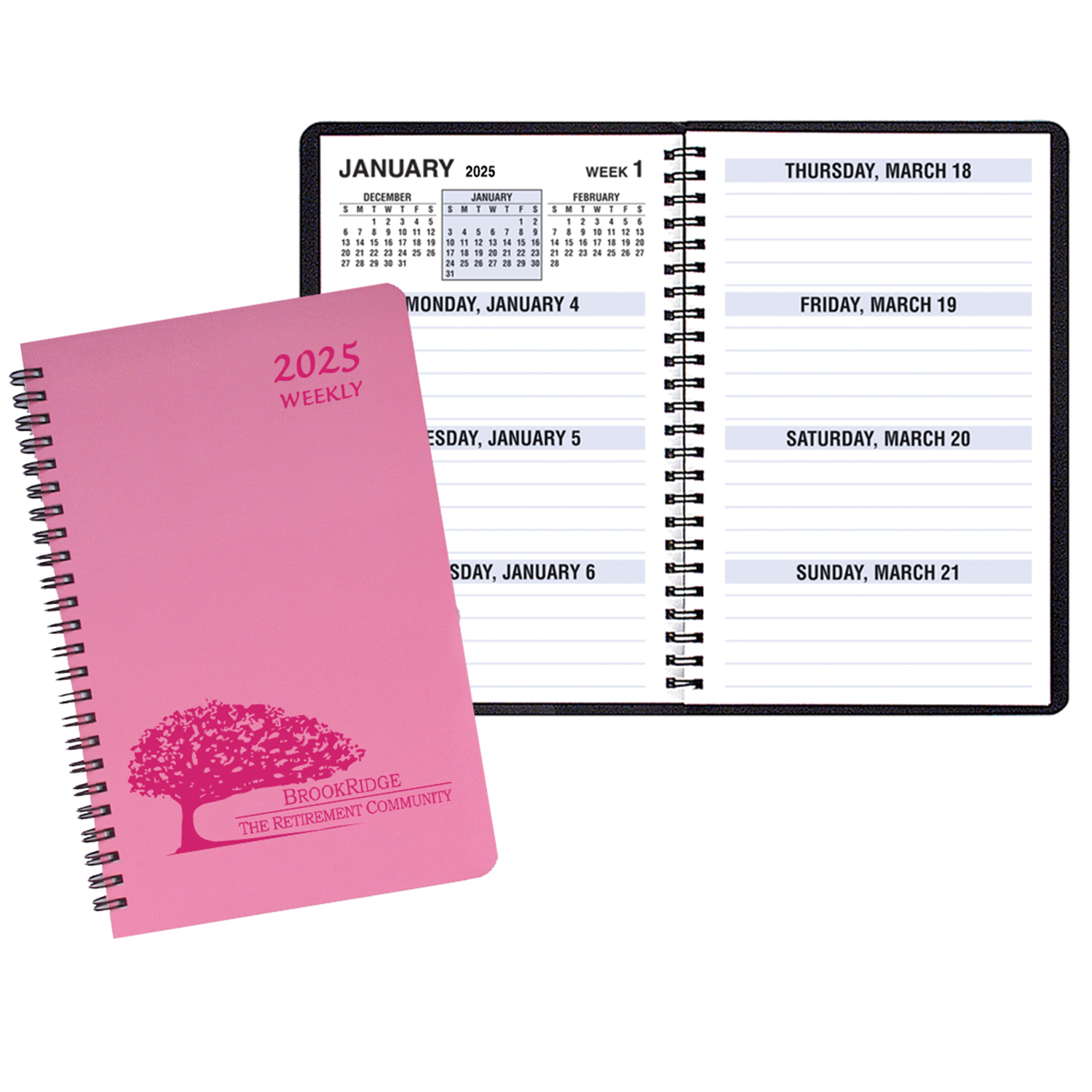 Large Print Weekly Desk Planner w/ Twilight Cover 1