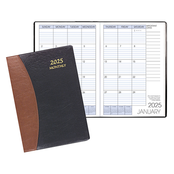 Monthly Desk Refillable Appointment Planner W/ Carriage Vinyl Cover 1