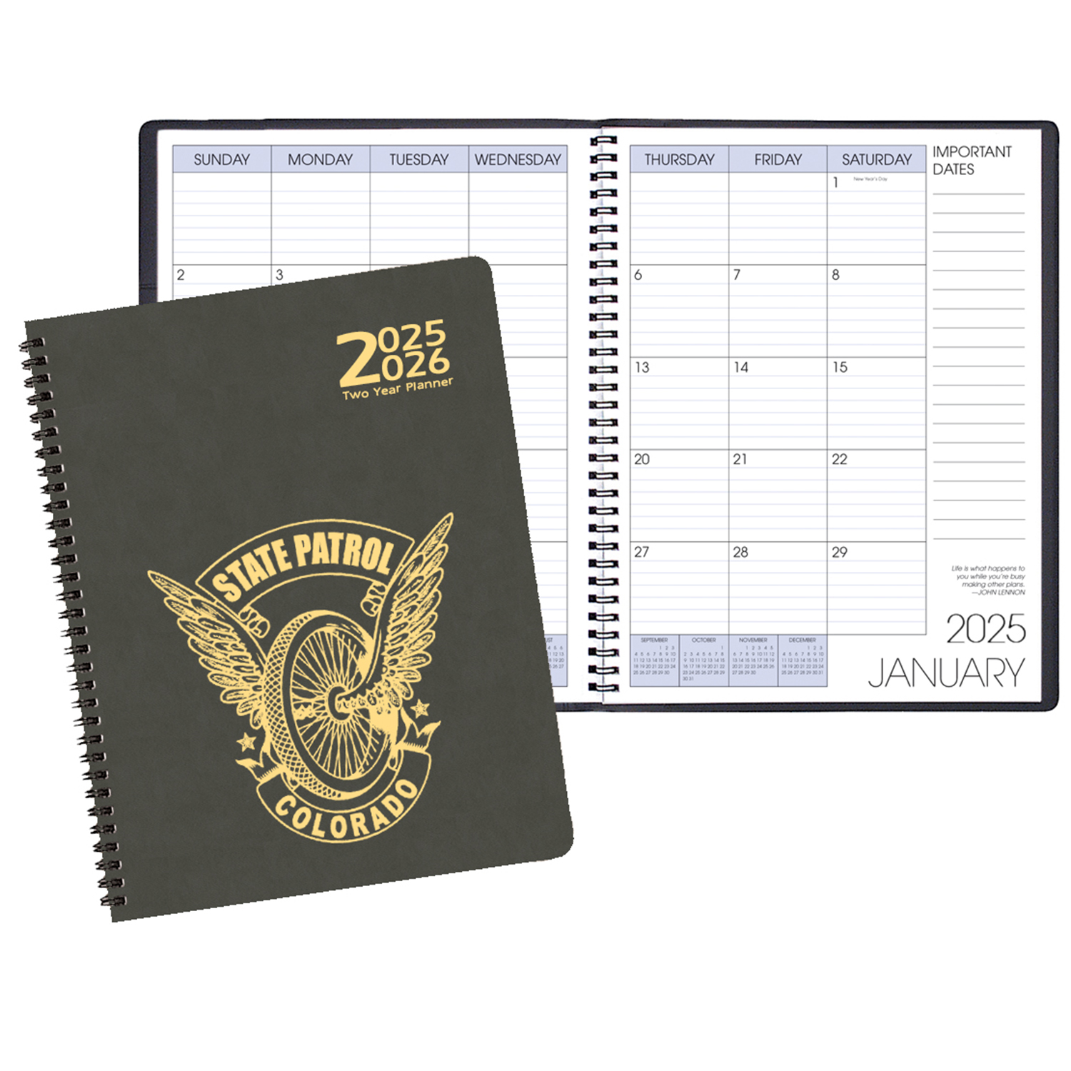 Two Year Monthly Desk Planner w/ Canyon Cover 1