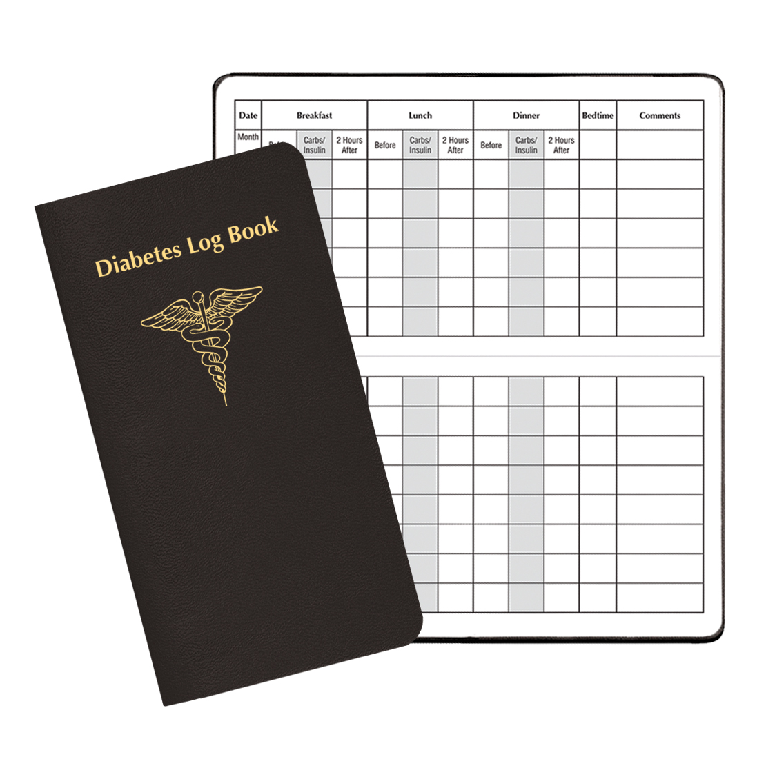 Diabetes Log Book w/ Leatherette Cover 1