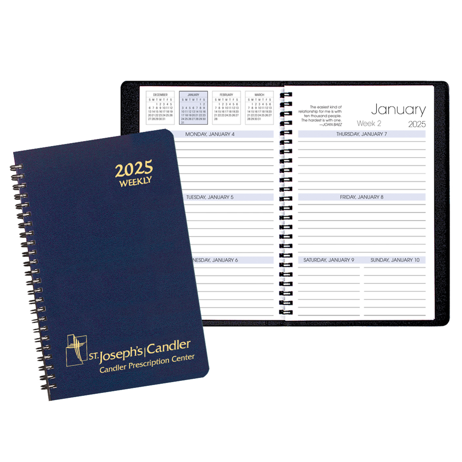 Weekly Desk Appointment Planner w/ Leatherette Cover 1