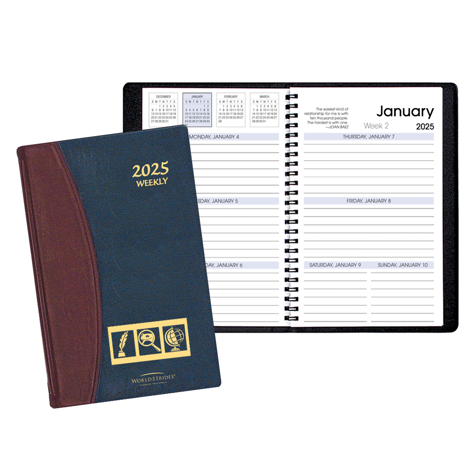 Weekly Desk Appointment Planner w/ Carriage Vinyl Cover 1