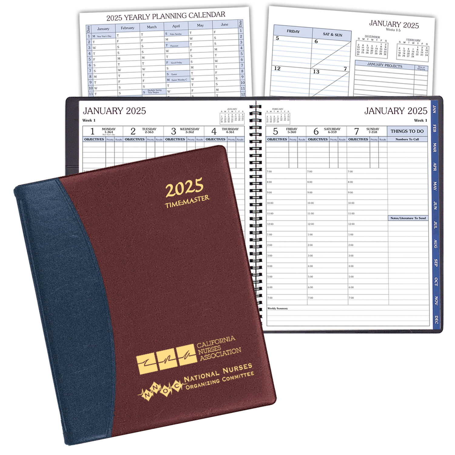 Time:Master Time Management Planner w/ Carriage Vinyl Cover 1
