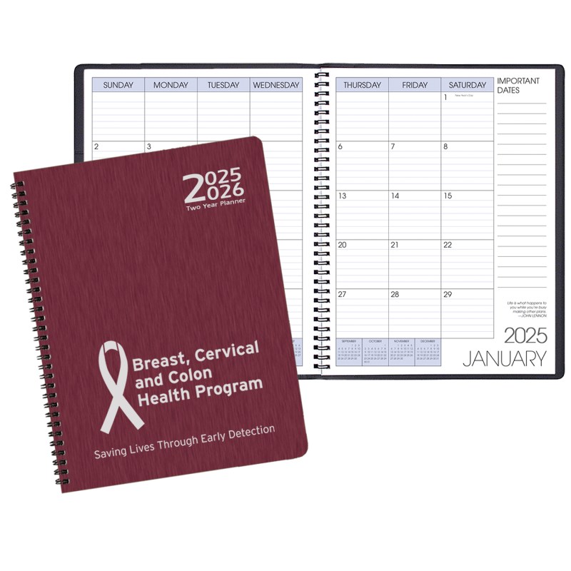 Two Year Monthly Desk Planner w/ Shimmer Cover 1 Two Year Monthly Desk Planner w/ Shimmer Cover 1