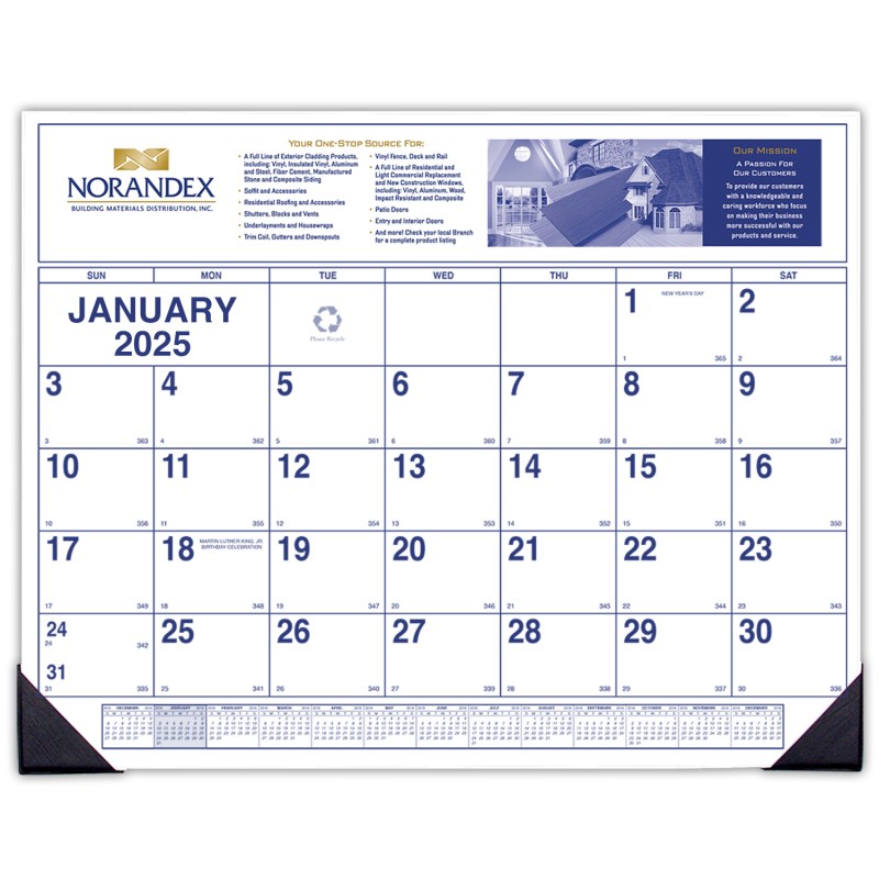 Custom Desk Pad Calendar 17"x22" (2 Color) 1 Custom Desk Pad Calendar 17"x22" (2 Color) 1